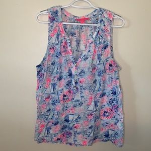 Lilly Pulitzer Sea to Shining Sea Essie Tank Top